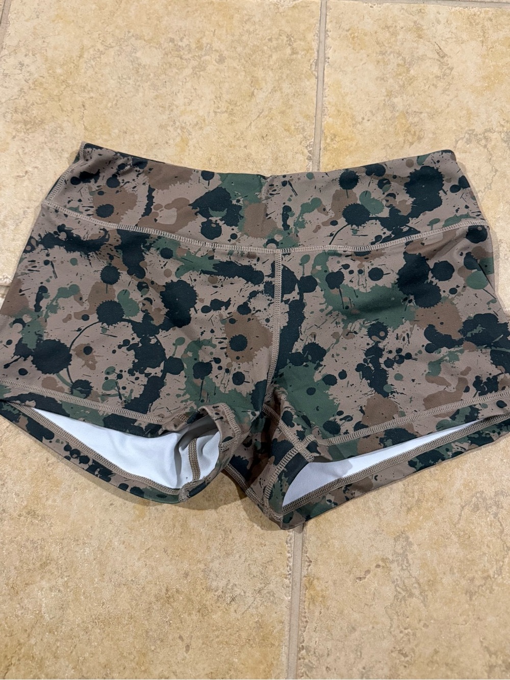 Born Primitive Women's Olive & Dark Green Camo Bike Shorts